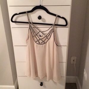 Off white tank with cute back